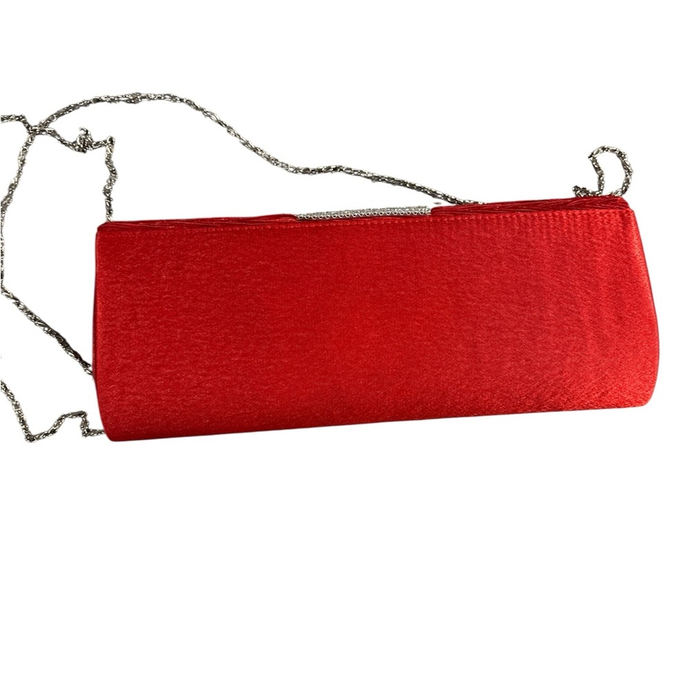 EUC Red Clutch with Silver Accents - Picture 3 of 4